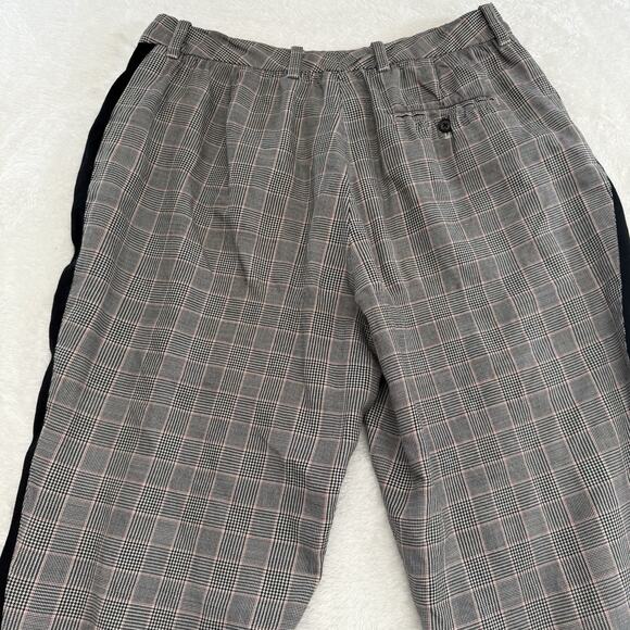 3.1 Phillip Lim Houndstooth Plaid Jogger Pants 10 Gray Black Stretch Wool Blend - Picture 13 of 16